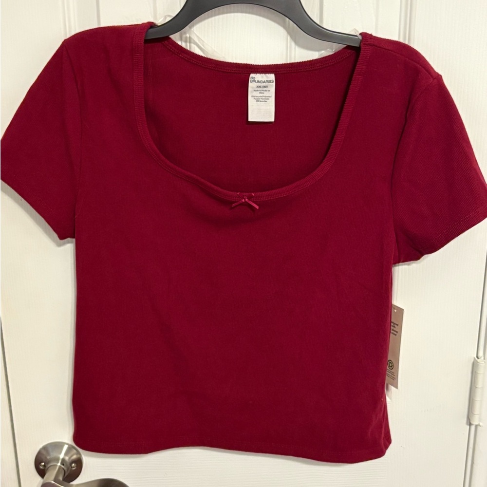 No Boundaries Red Crop Top